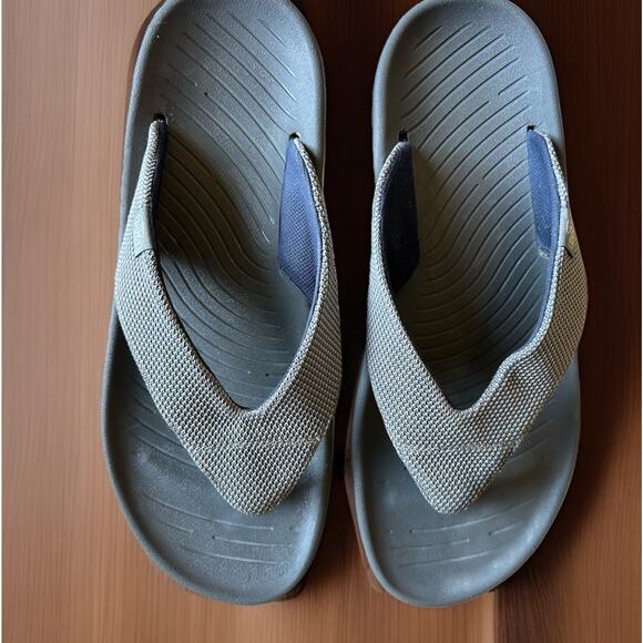 Hey Dude Sandals Milo Flop Flop Men's Size 12 Lightweight Grey - Picture 1 of 8